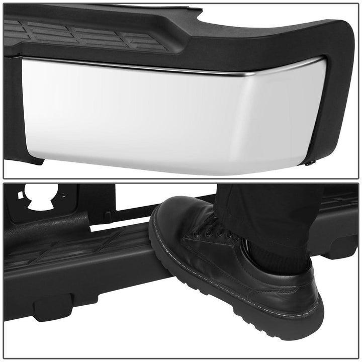 07-10 Chevrolet Silverado/GMC Sierra 2500HD 3500HD Rear Step Bumper Chrome