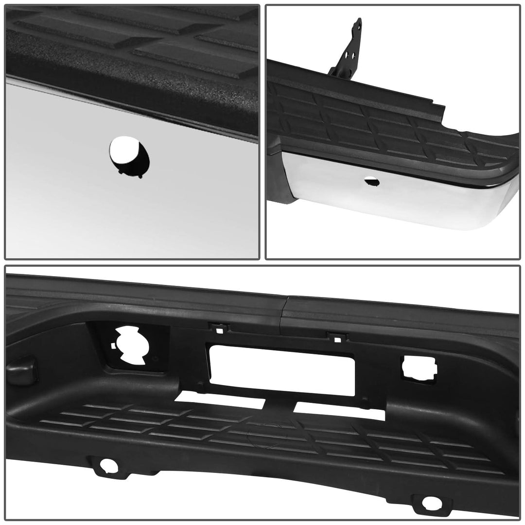 07-13 Chevy Silverado GMC Sierra 1500 Rear Step Bumper Chrome Steel