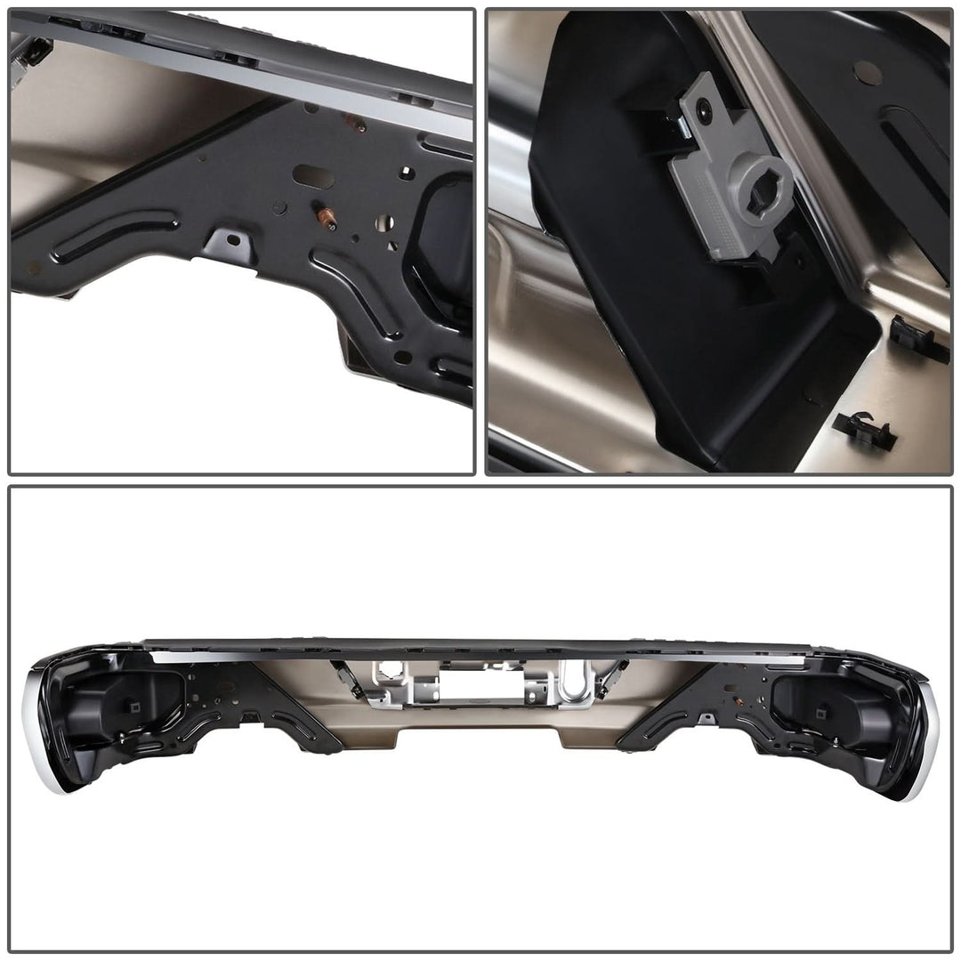 2019-2023 Chevrolet Silverado GMC Sierra Corner Step Rear Bumper Chrome