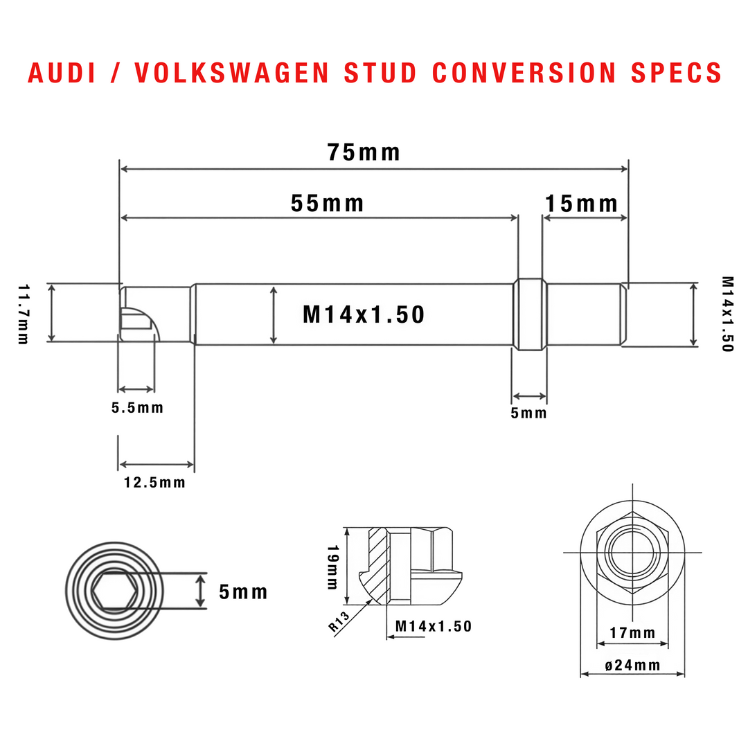 Steel Wheel Stud Conversion