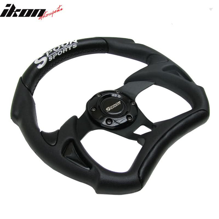 Universal Fitment Steering Wheel Battle Type 300Mm Whole Black & Spoon