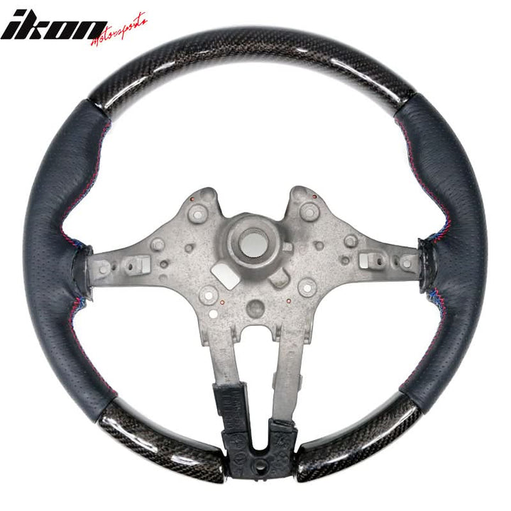 2015-2021 BMW Steering Wheel Matte Carbon Fiber + Perforated Leather