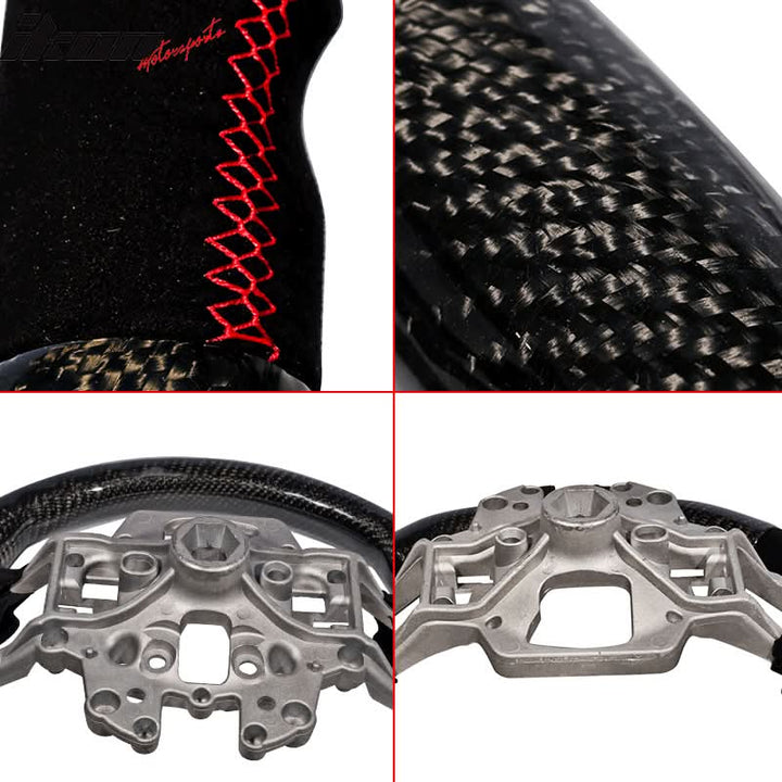 2015-2017 Mustang V1 Matte Steering Wheel Carbon Fiber Synthetic Suede