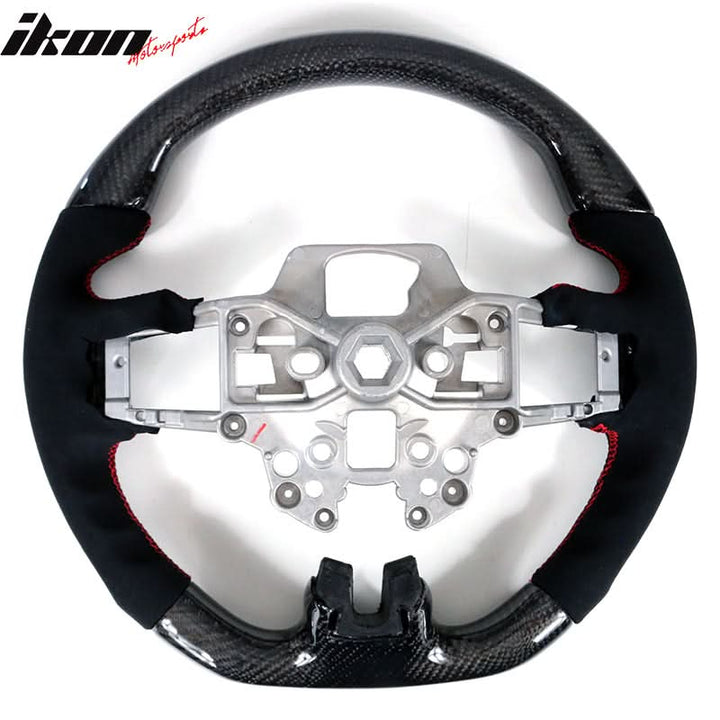 2018-2023 Ford Mustang V1 Steering Wheel w/ Red Stitching Carbon Fiber