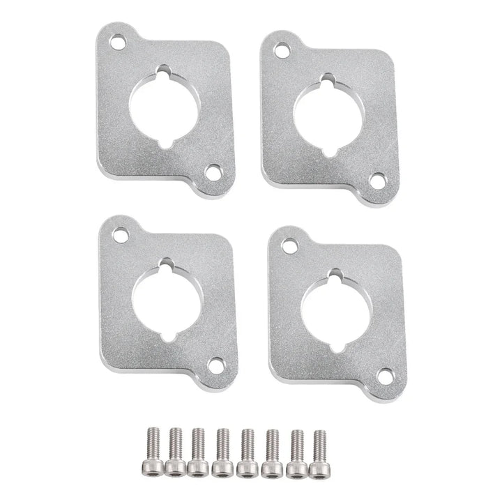 VW / Audi 1.8T 20V to 2.0 TFSI / R8 Coilpack Adapter Plate Set Billet Aluminum (Frosted Silver) for A3 / S3 / A4 / A6 / TT MK1 / Golf MK4 / GTI / Jetta / Beetle / Passat 1996 - 2011