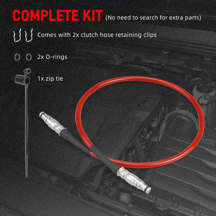 VW Golf / Jetta / Beetle / Bora / Audi TT A3 / Seat Leon Stainless Steel Braided Clutch Hose 6-Speed Manual LHD 1999 - 2007