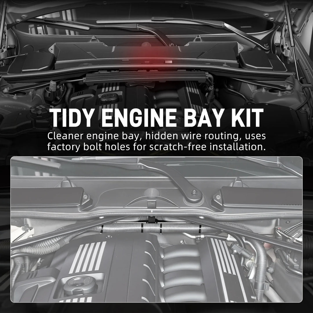 BMW Engine Bay Harness Mount Bracket – Clean Wire Tuck Upgrade (E90 E92 E87 E82 2005–2013)
