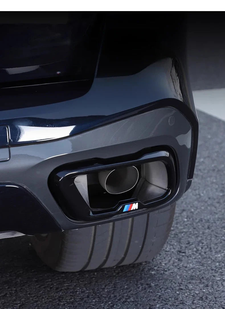 BMW X7 Black Knight Style Exhaust Tip Tail Throat Decorative Cover (Single Hole / Outer Frame)