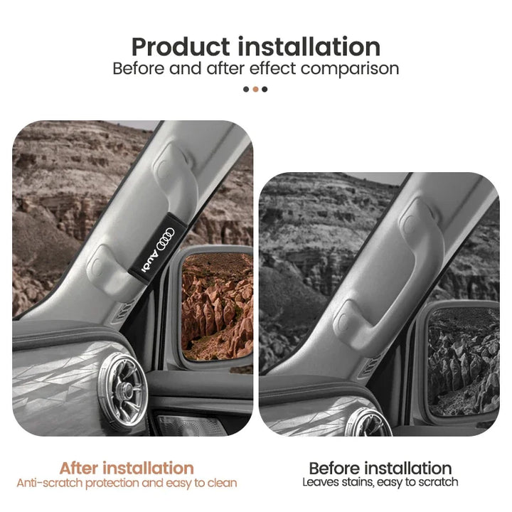 Audi PU Leather Car Roof Handle Protection Pull Glove Cover for A1 / A3 / A4 / A5 / A6 / A8 / S1 / S2 / S3 / S4 / S5 / S6 / S-Line / RS Models (B6 / B8 / C5)