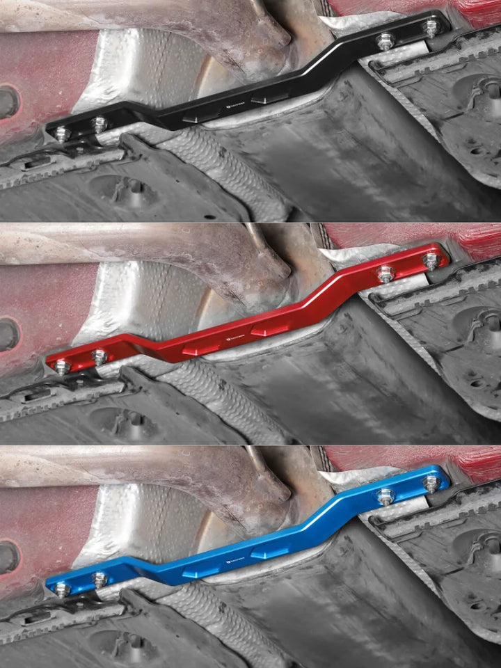 VW MQB Platform 8mm Billet Aluminium Rear Tunnel Brace for Golf MK7 / MK8 / Passat B8 / Jetta / Arteon / T-Roc / Taos & Audi A3 8V / 8Y / Q2 & SEAT Leon / Ateca / Formentor & Skoda Octavia / Superb / Karoq (FWD / AWD / Replaces 5Q0802128)