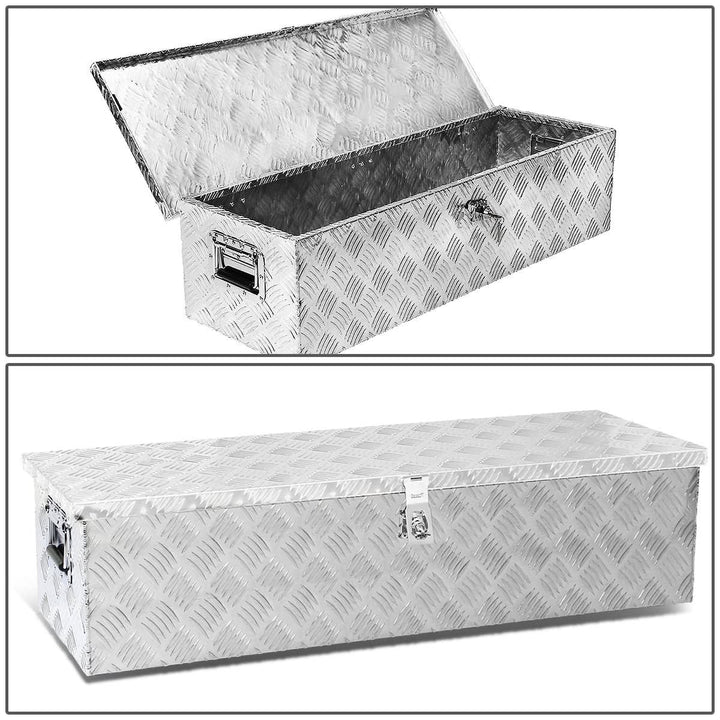 Universal Truck Trailer Tool Box with Lock Aluminum 50x13x10