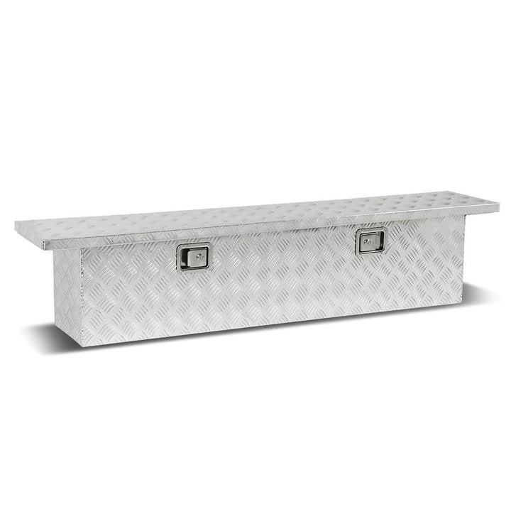 Universal Truck Crossover Tool Box with Lock Aluminum 63x12x14