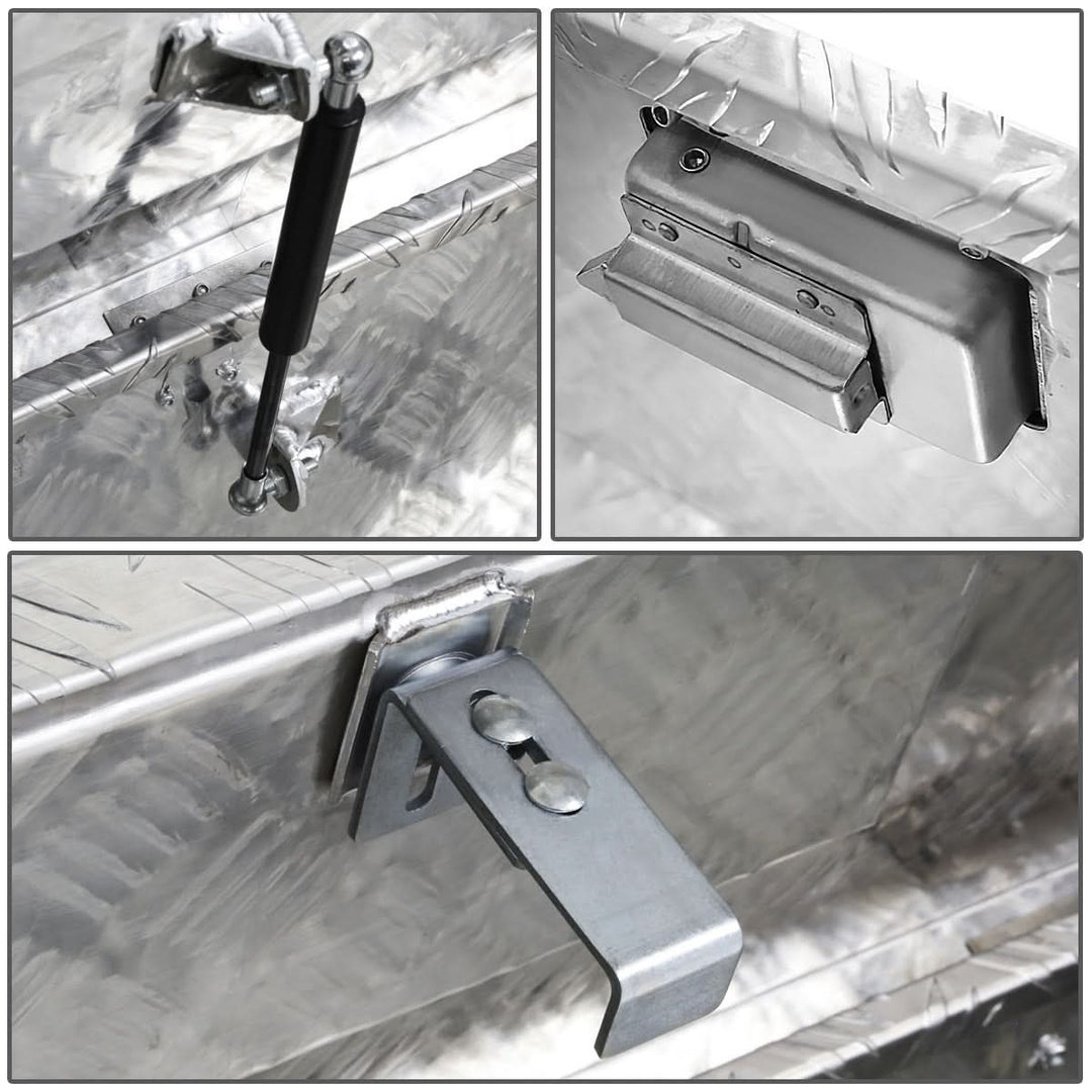 Universal Truck Crossover Tool Box with Lock Aluminum 63x12x14
