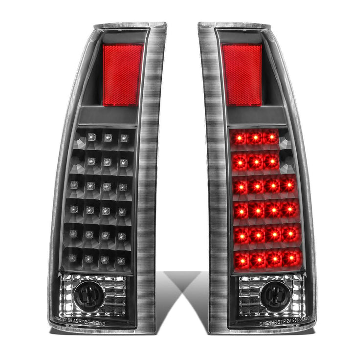 89-90 Chevy C1500 C2500 C3500 K1500 K2500 K3500 LED Tail Lights Black