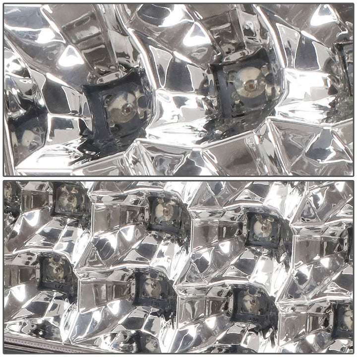 89-90 Chevy C/K Series LED Tail Lights - Chrome/Clear