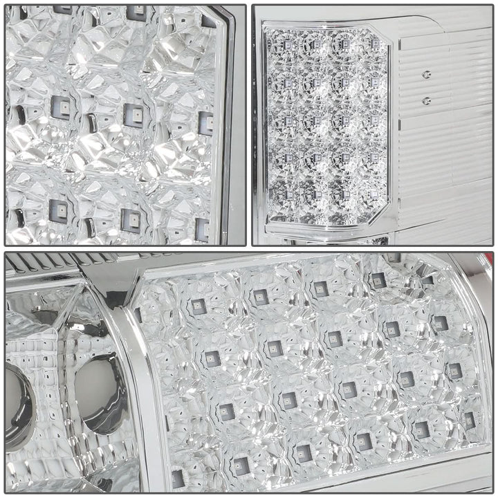07-14 Chevy Silverado GMC Sierra LED Tail Lights - Chrome/Clear