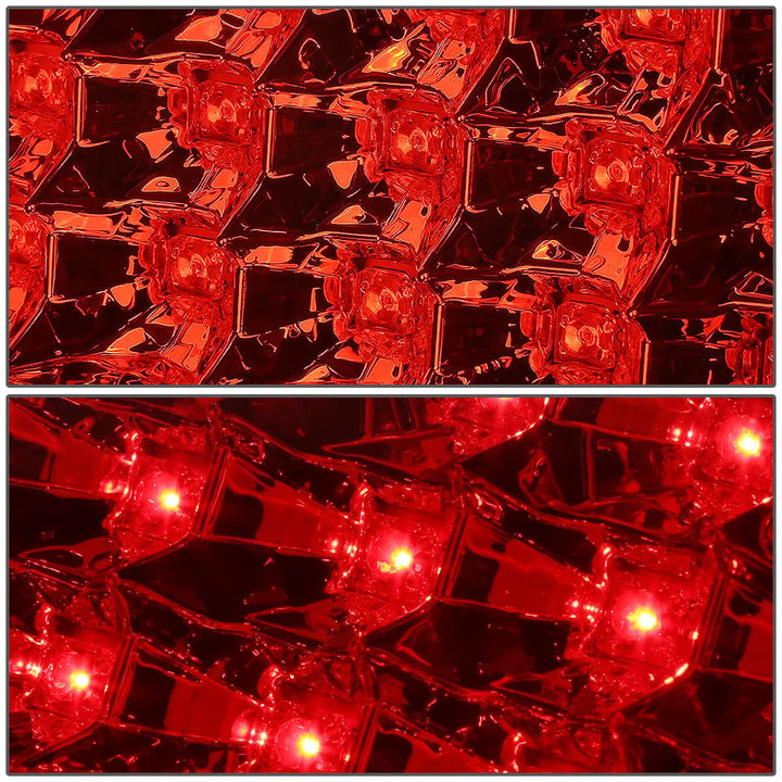 2007-2014 Chevrolet Silverado GMC Sierra LED Tail Lights Chrome Red