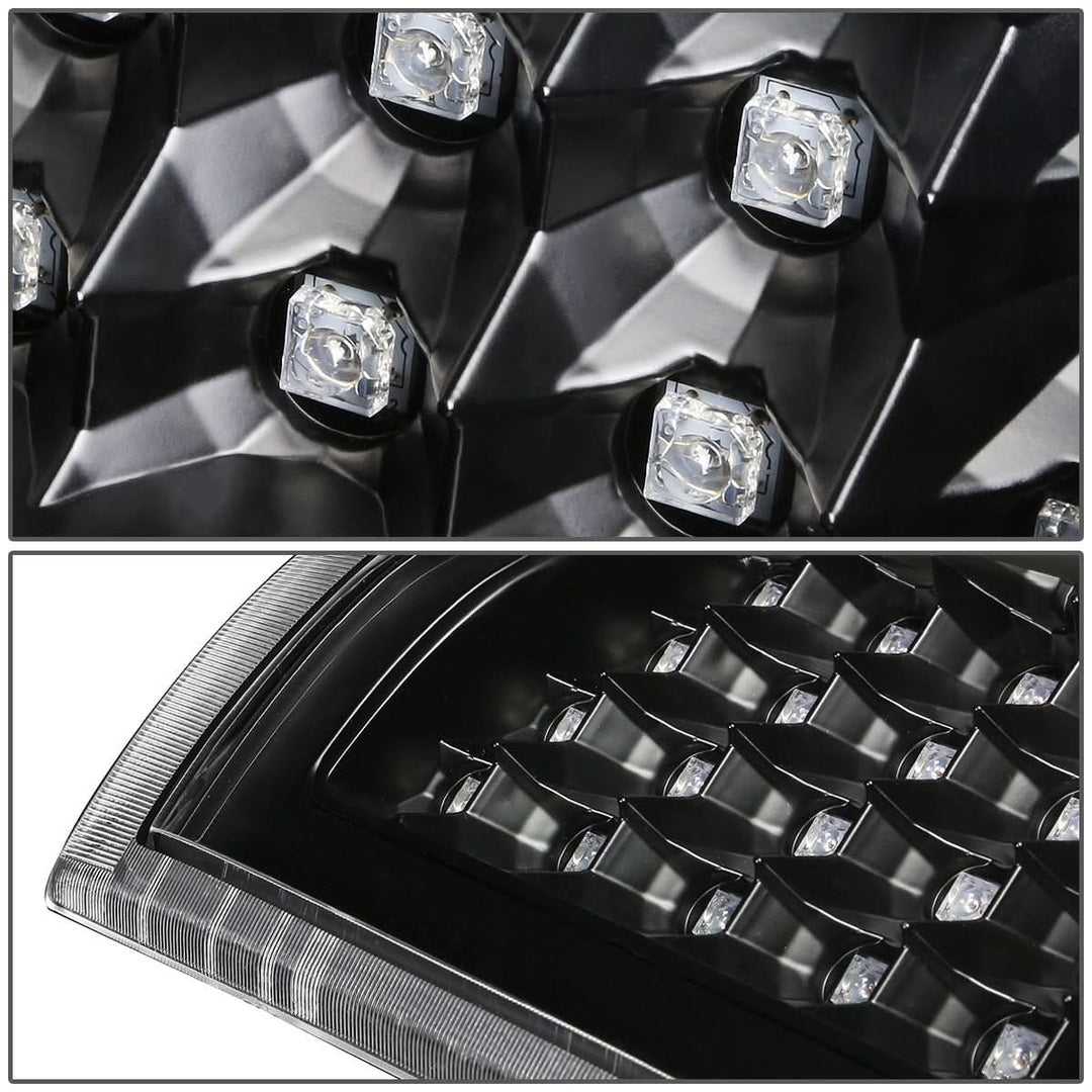 99-03 Chevrolet Silverado GMC Sierra LED Tail Lights Black Clear