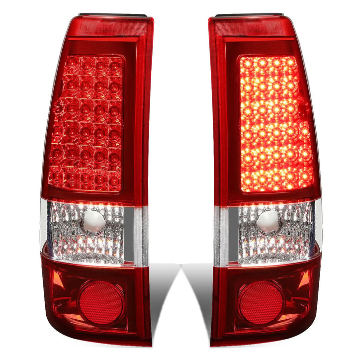 99-03 Chevrolet Silverado/GMC Sierra LED Tail Lights - Chrome Red