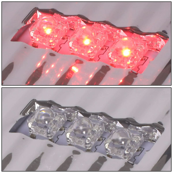 07-09 Dodge Ram C-Bar 3D U-Halo LED Tail Lights Chrome/Clear