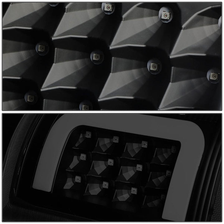 09-17 Dodge Ram 1500 2500 3500 C-Bar Style 3D LED Tail Lights Black/Smoke