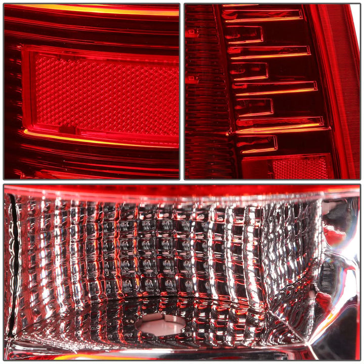 09-17 Dodge Ram C-Bar 3D LED Tail Lights Chrome Red