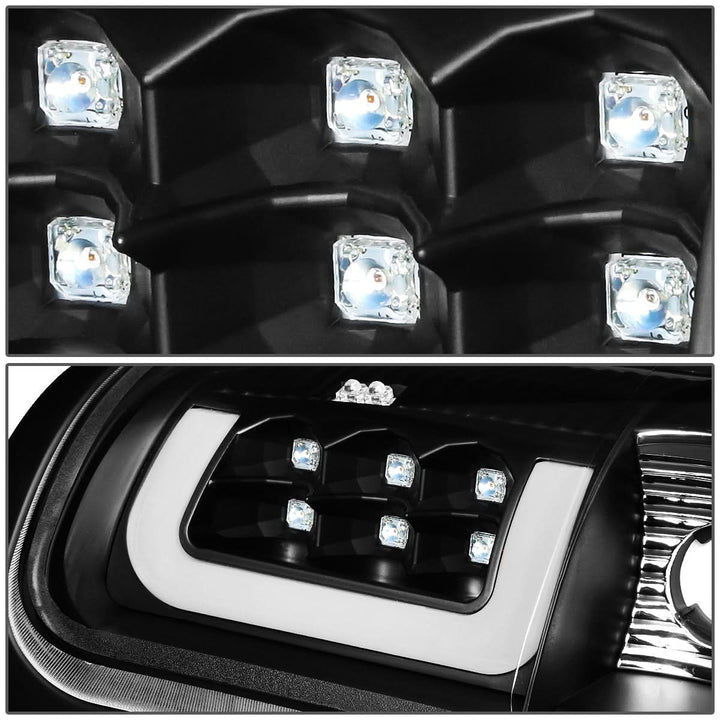 94-02 Dodge Ram C-Bar 3D U-Halo LED Tail Lights Black/Clear