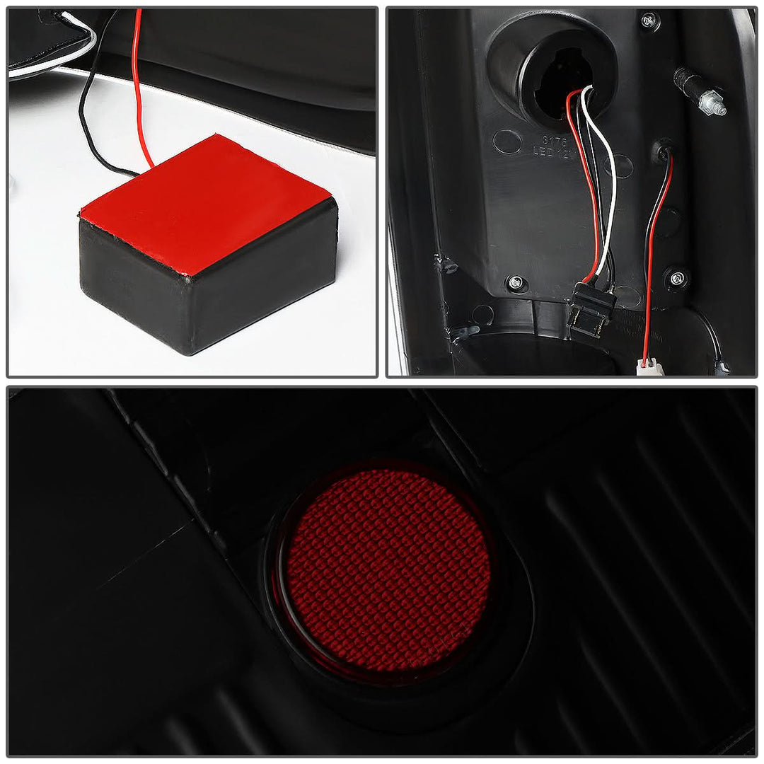 04-08 Ford F-150 3D C-Bar LED Tail Lights - Black/Smoke