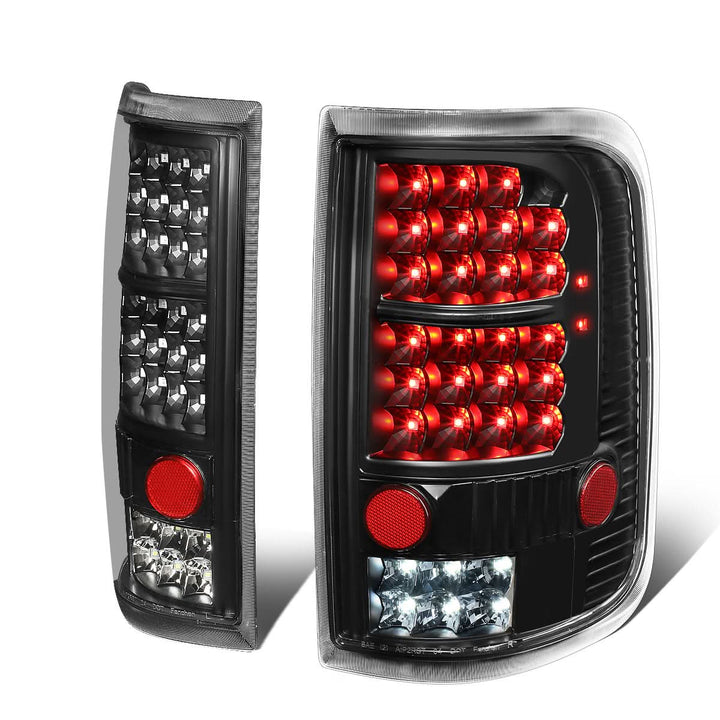 2004-2008 Ford F-150 LED Tail Lights - Black Clear