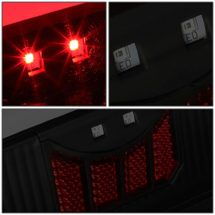 90-97 Ford F-150/F-250/F-350/Bronco 3D LED Tail Lights Black/Smoke