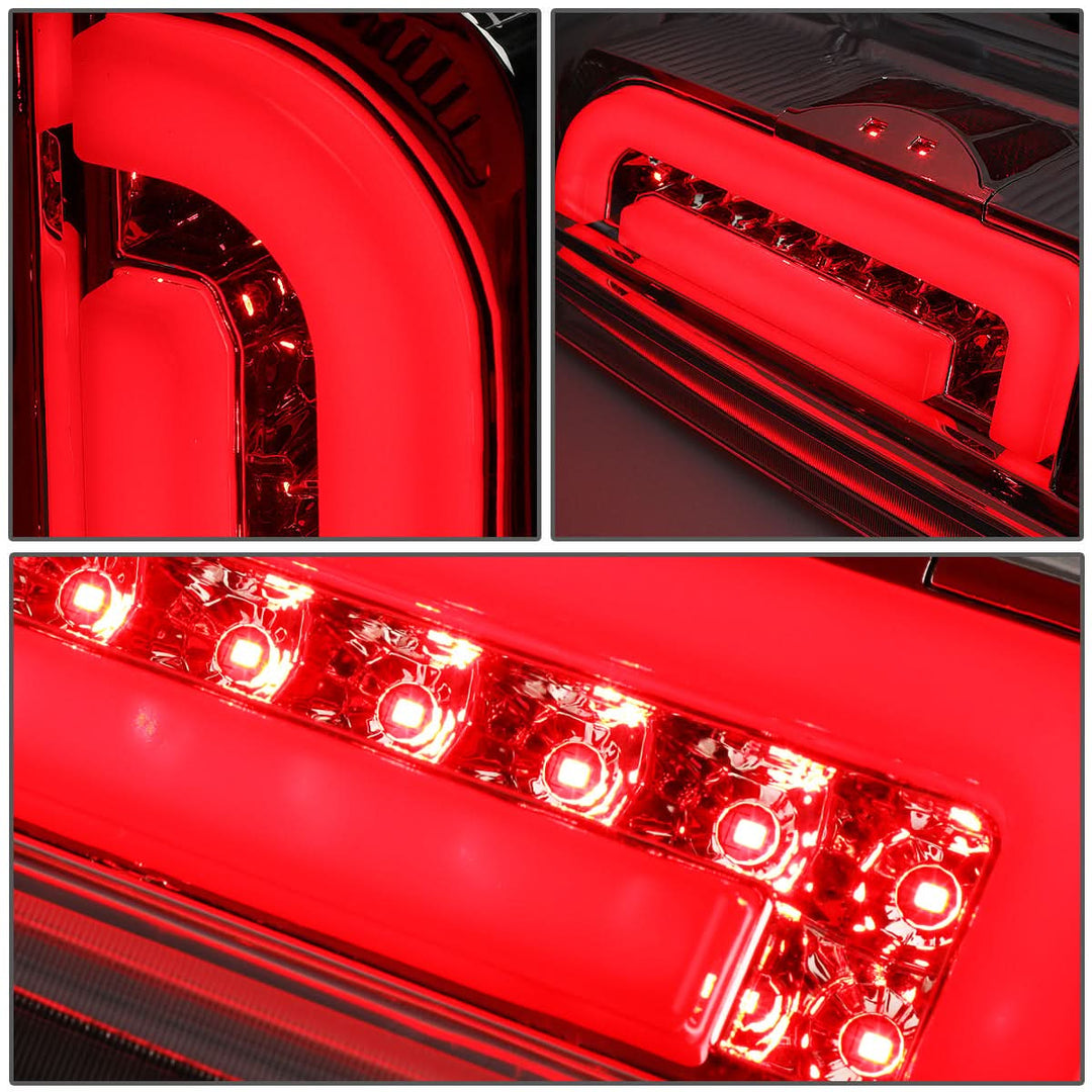 90-97 Ford F-150/F-250/F-350/Bronco 3D LED Tail Lights Chrome/Clear