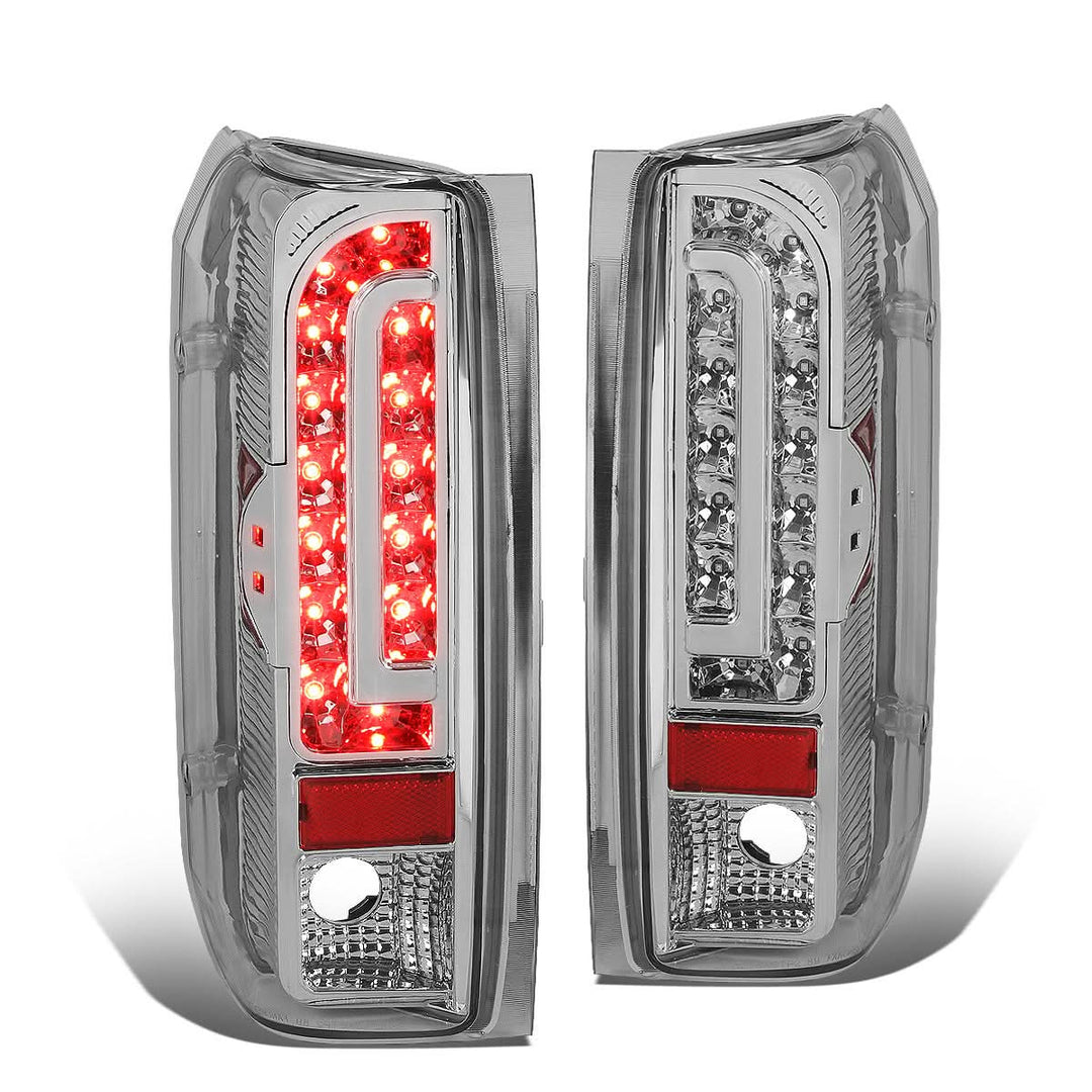 90-97 Ford F-150/F-250/F-350/Bronco LED Tail Lights Chrome/Clear