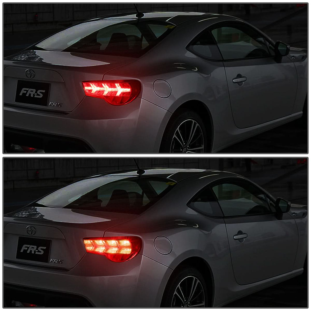 13-17 Subaru BRZ / Scion FRS Tail Lights - Chrome Clear Amber