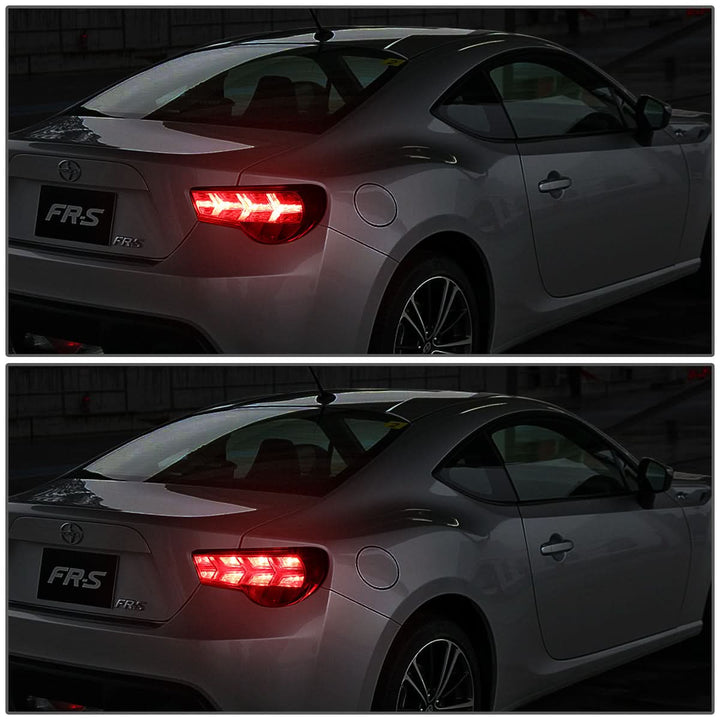 13-17 Subaru BRZ Chrome Housing Smoke Lens Tail Lights