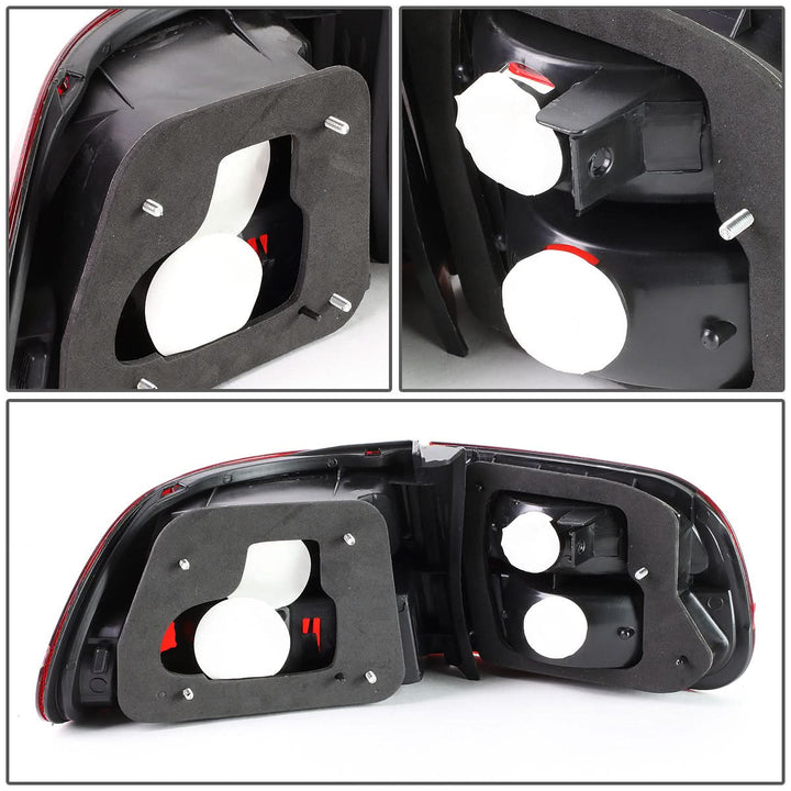 92-95 Honda Civic 2/3-Door Red Clear Tail Lights