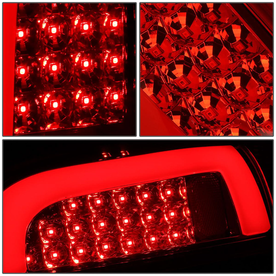 2005-2015 Toyota Tacoma L-Bar Style 3D LED Tail Lights Chrome/Red