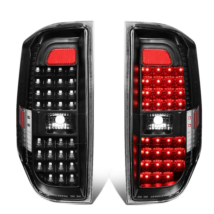 14-18 Toyota Tundra Full LED Tail Lights Black/Clear