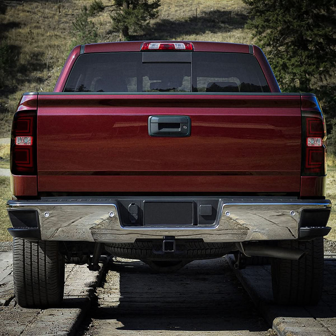 14-19 Chevy Silverado / GMC Sierra Smoked Red Tail Lights