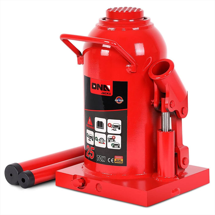 25 Ton Automotive Welded Bottle Jack - Red