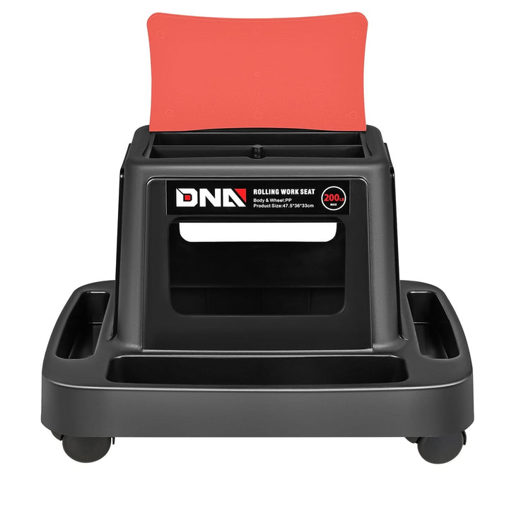 Mobile Plastic Tool Seat - Red