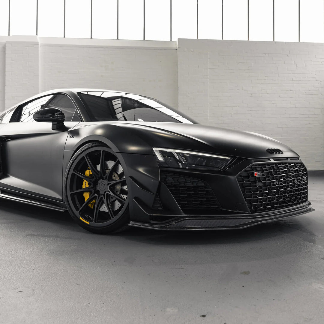 Audi R8 4S Facelift LCI Pre-Preg Carbon Fibre Front Bumper Canards by TRE (2021-2024)