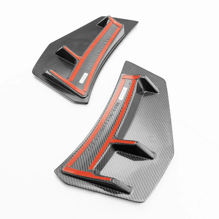 Audi R8 4S Pre-Preg Carbon Fibre Rear Bumper Canards by TRE