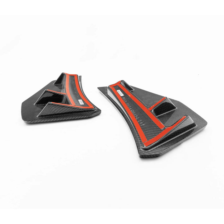 Audi R8 4S Pre-Preg Carbon Fibre Rear Bumper Canards by TRE