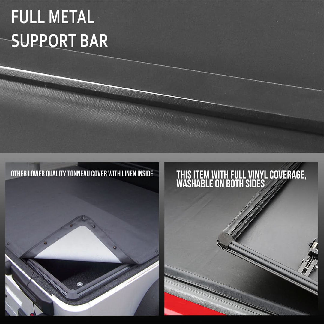 2000-2004 Dodge Dakota Soft Tri-Fold Tonneau Cover - 5.25FT Bed