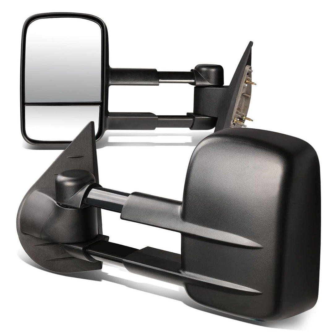 2007-2012 Chevrolet Silverado Towing Mirrors - Manual Black Pair