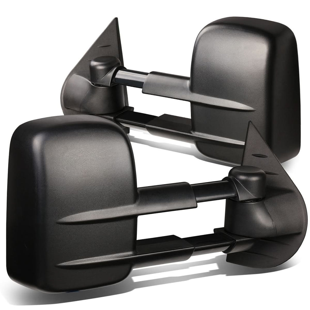 2007-2012 Chevrolet Silverado Towing Mirrors - Manual Black Pair