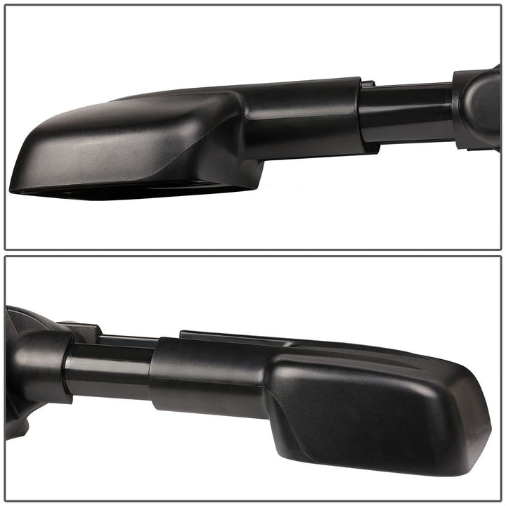 2007-2012 Chevrolet Silverado Towing Mirrors - Manual Black Pair