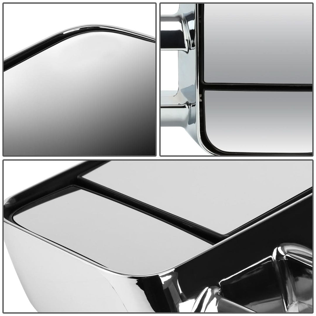 2007-2012 Chevrolet Silverado Towing Mirrors - Manual Chrome Pair