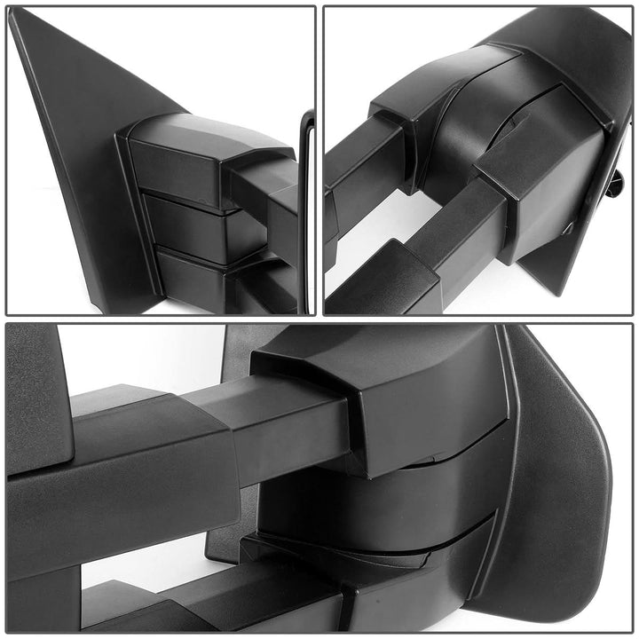 2004-2014 Ford F-150 Towing Mirrors Pair Black Unpowered