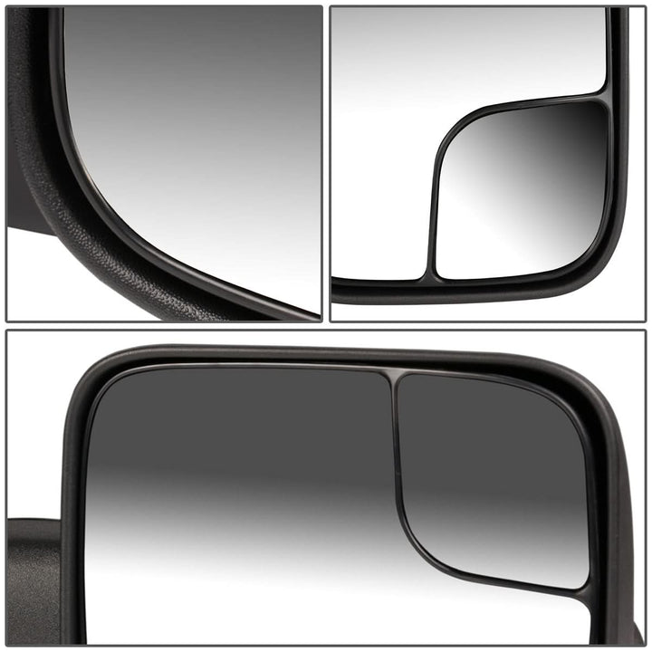 94-02 Dodge Ram Right Manual Towing Mirror - Black